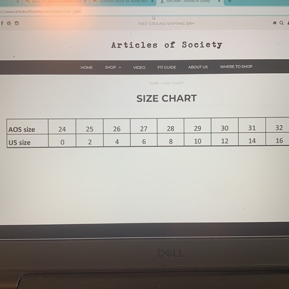 Articles of Society women’s maternity dark blue, jean pants. - Picture 9 of 9